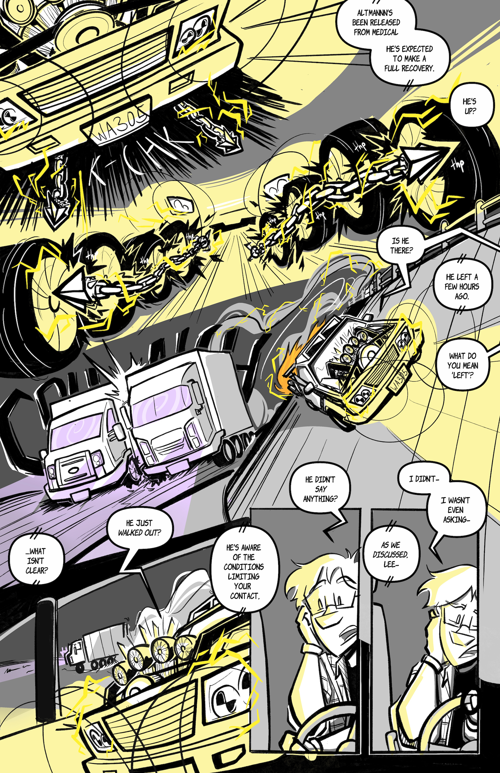 eventually the entire page is just gonna be yellow and the colorist I have trapped in my basement (me) will finally be Free